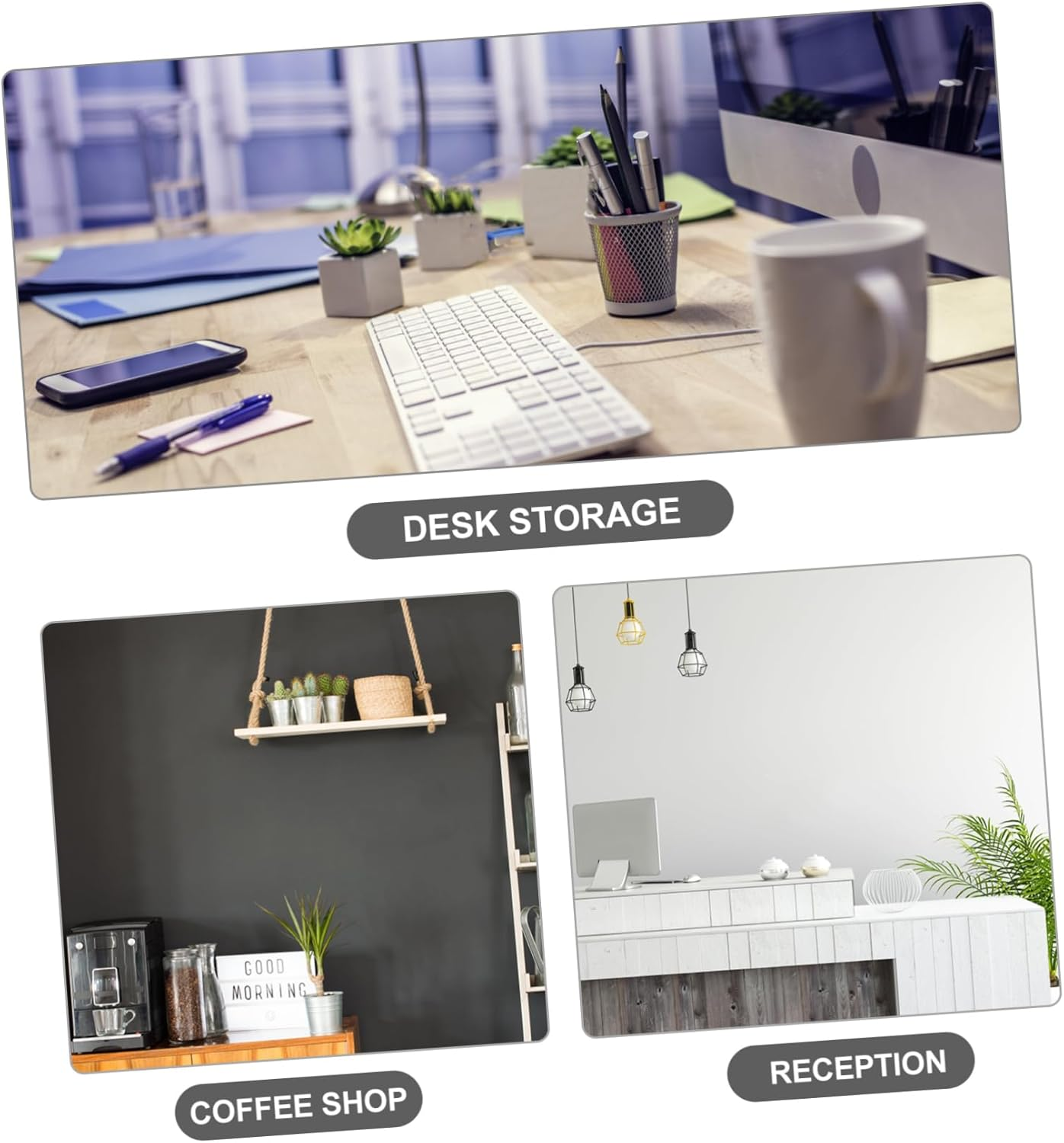 STOBOK Desktop Storage Box Solid Wood Organizer for Office and Home Multi-Purpose Sundries and File Storage Clutter Tabletop Ample Capacity for Desk Accessories image number 4