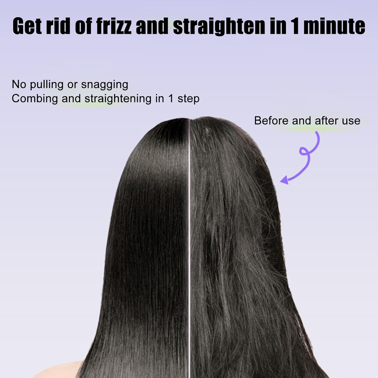 Hair Straightener Comb | Electric Comb for Hair - Hot Comb Straightener, Straightening Iron with Built-In Comb for Men, Friends, Beautician image number 3