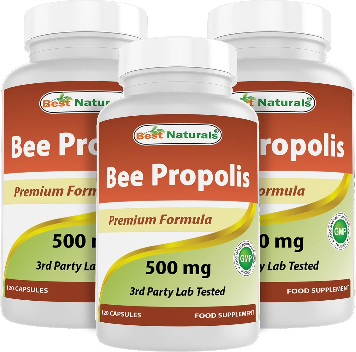Best Naturals Bee Propolis 500 Mg 120 Capsules (120 Count (Pack of 3))