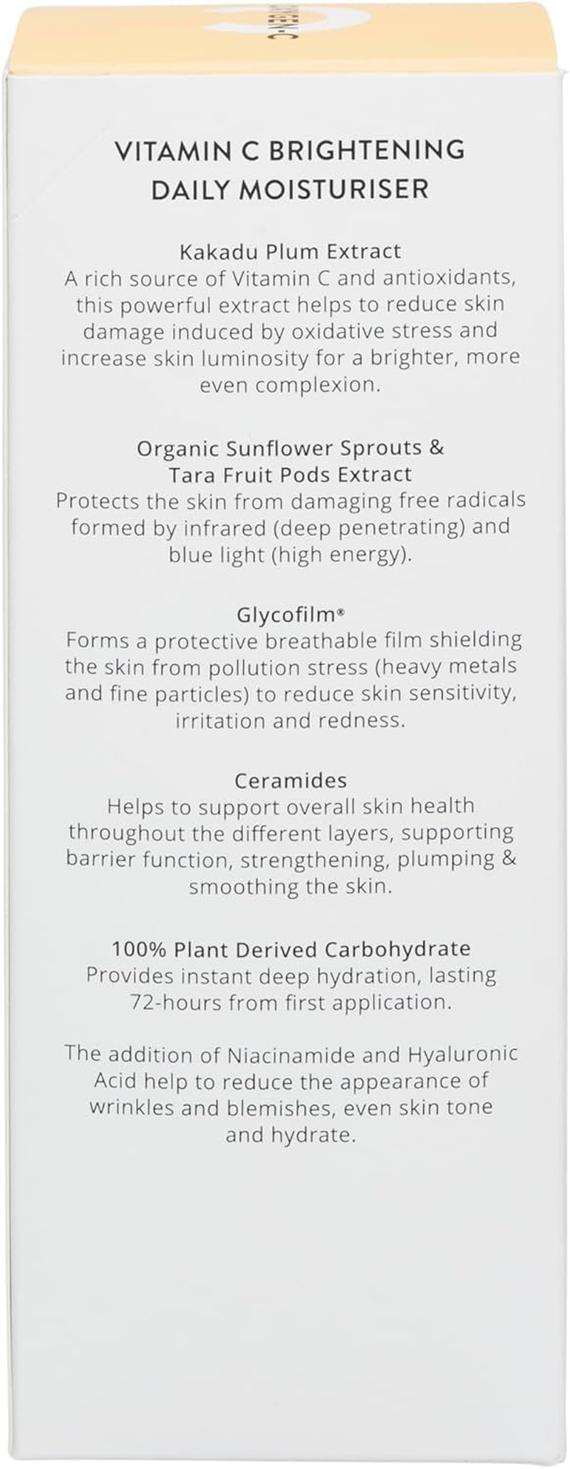 Skin Physics Vitamin C Brightening Daily Moisturiser 50Ml &ndash; Hydrating Cream with Hyaluronic Acid, Ceramides & Kakadu Plum &ndash; Targets Dry Skin, Fine Lines & Uneven Texture image number 2