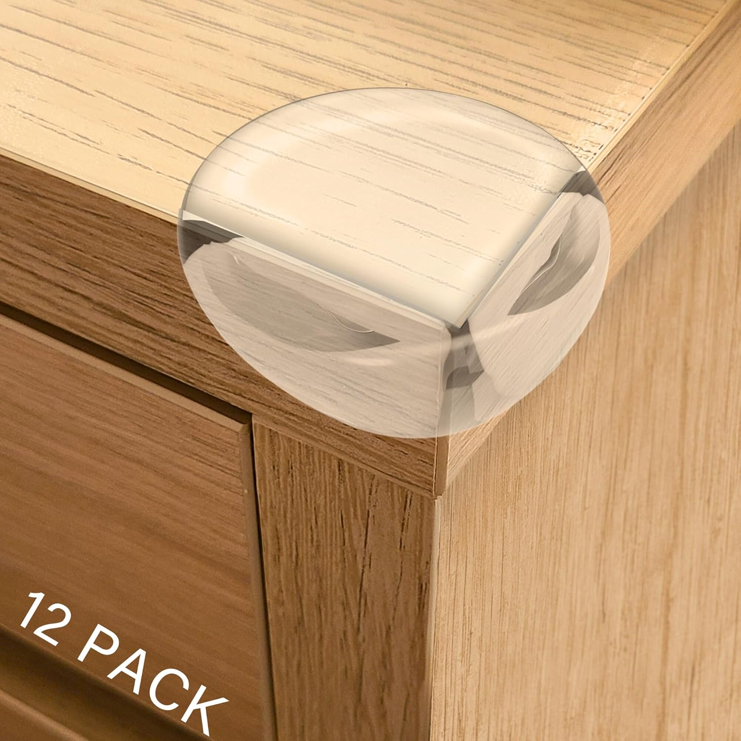 Corner Protectors Guards for Baby (12 Pack), Furniture Corner Guard & Edge Safety Bumpers, Baby Proof Bumper & Cushion to Cover Sharp Furniture & Table Edges, Transparent image number 6
