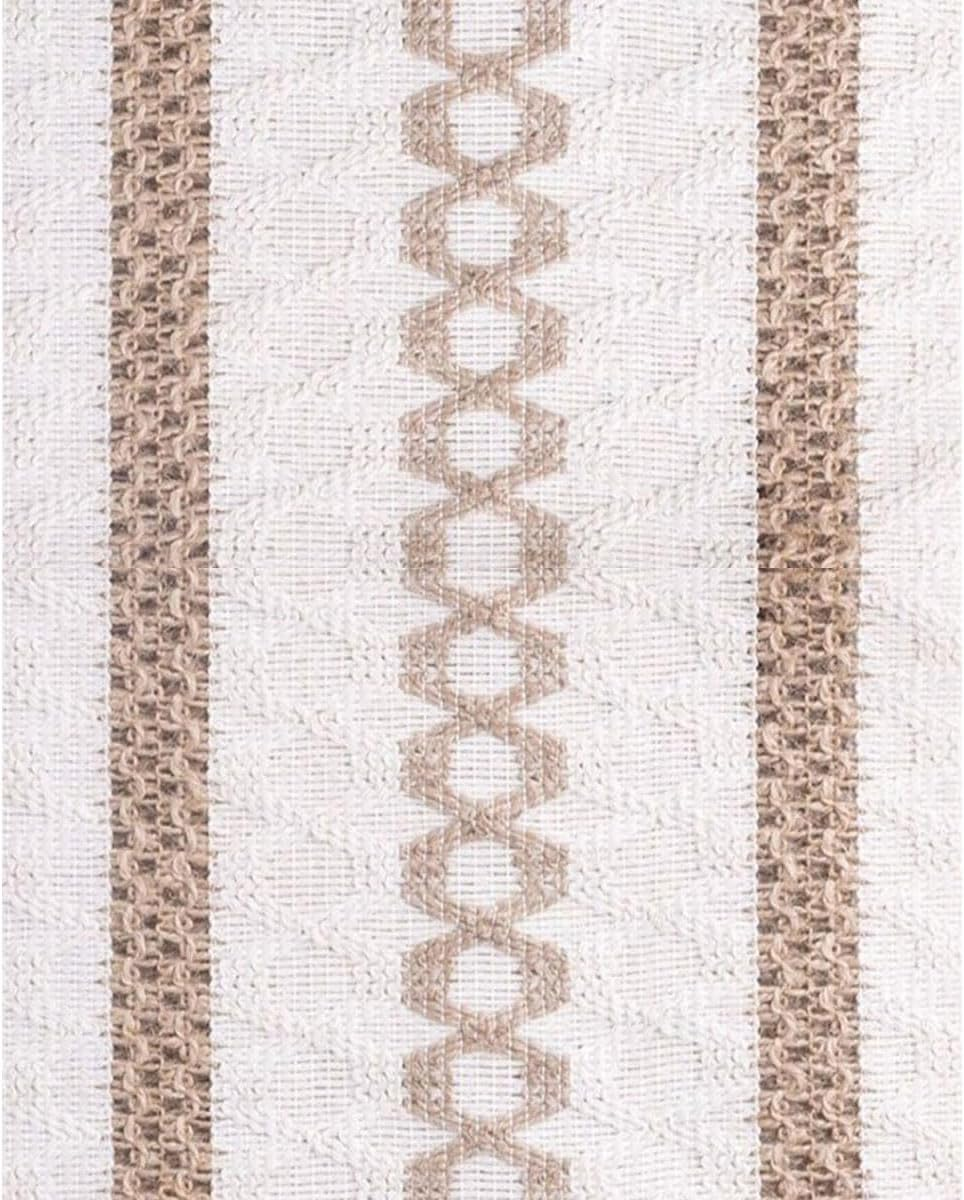 AIMALL Premium Cotton and Linen Table Runner with Knot Tassel Design, Nordic-Inspired Home Decor for Coffee Tables, TV Stands, and More, Durable and Stylish, Size 72X11.8 Inches