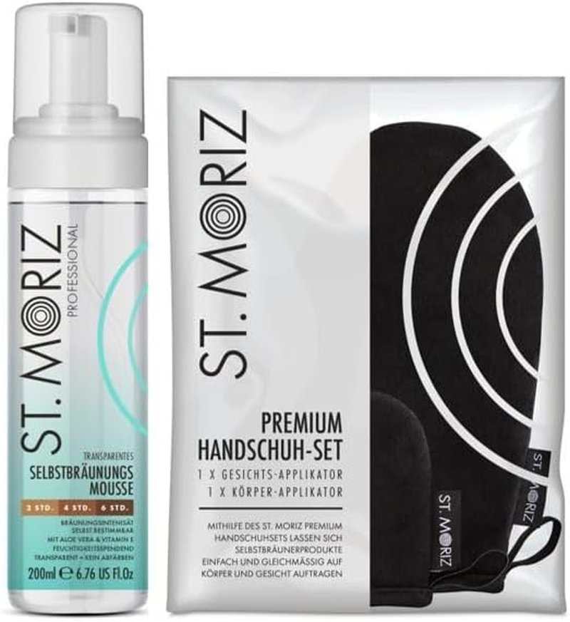 St. Moriz Professional Mousse + Premium Applicator Set (Transparent)