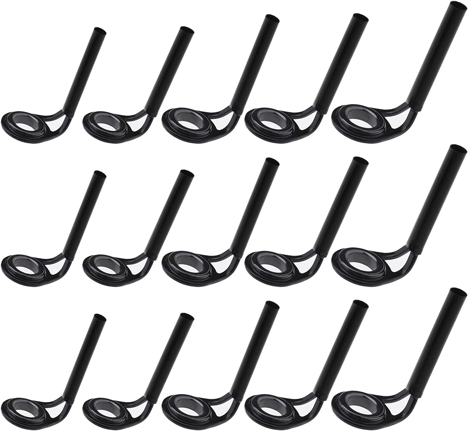 VGOL 15Pcs Fishing Line Spinning Guide Eyes Rings Fishing Rod Tip Repair Kit Fishing Rod Guide Various Size Tip Fishing Supplies for Saltwater Freshwater image number 3
