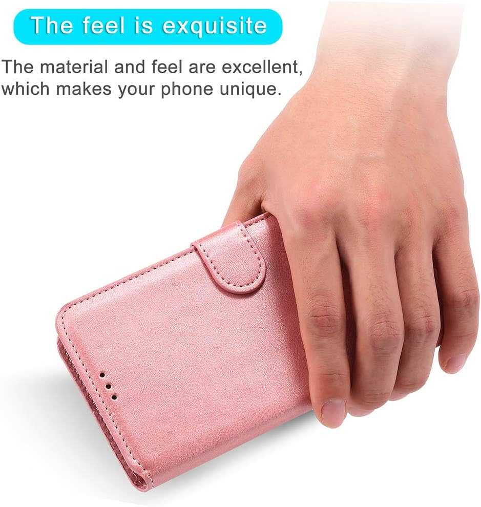 HAOYE Case for LG K41S / LG K51S Case, Mobile Phone Case LG K41S / LG K51S Flip Case Wallet Protective Case, Premium Leather with Stand Function & Card Slot & Magnetic Snap Cover, Pink image number 1