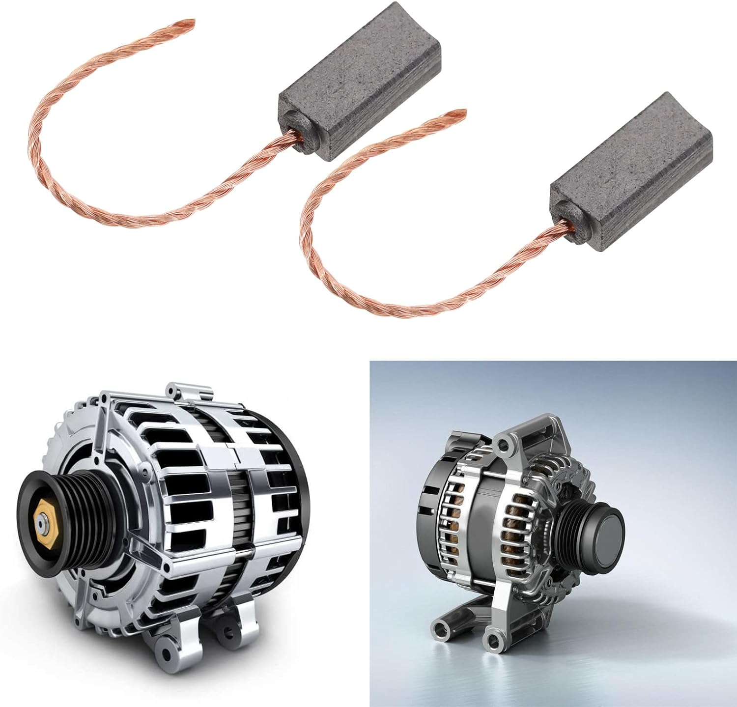 Emagtech 2 Pair Carbon Brush Replacement Compatible with Valeo ALTERNATOR PX602 PX60 092950 300722 92950 Alternator Brushes Car Accessories image number 6