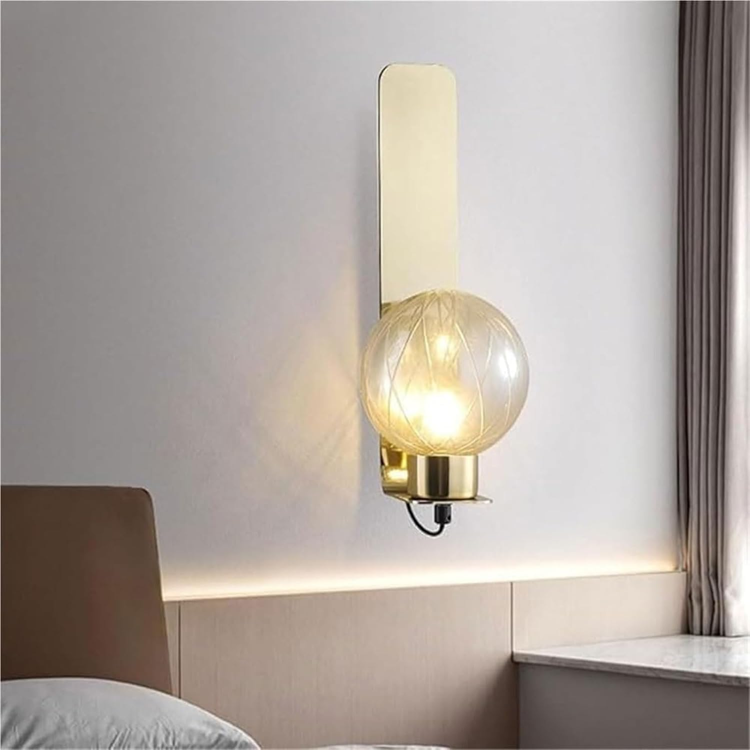 Glass Lampshade Wall Lamp Wall Sconce G9 Wall Light Wall Sconces for Bedroom Living Room Corridor Study Wall Lighting image number 3