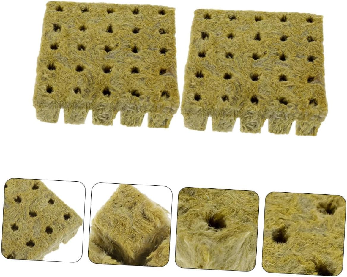 BUTIFULSIC Hydroponic Cultivation Nursery Blocks Soilless Planting Soil Blocks for Hydroponics Gardening Supplies 50Pcs 25X25X40Mm Starter Plugs for Cuttings and Seedlings