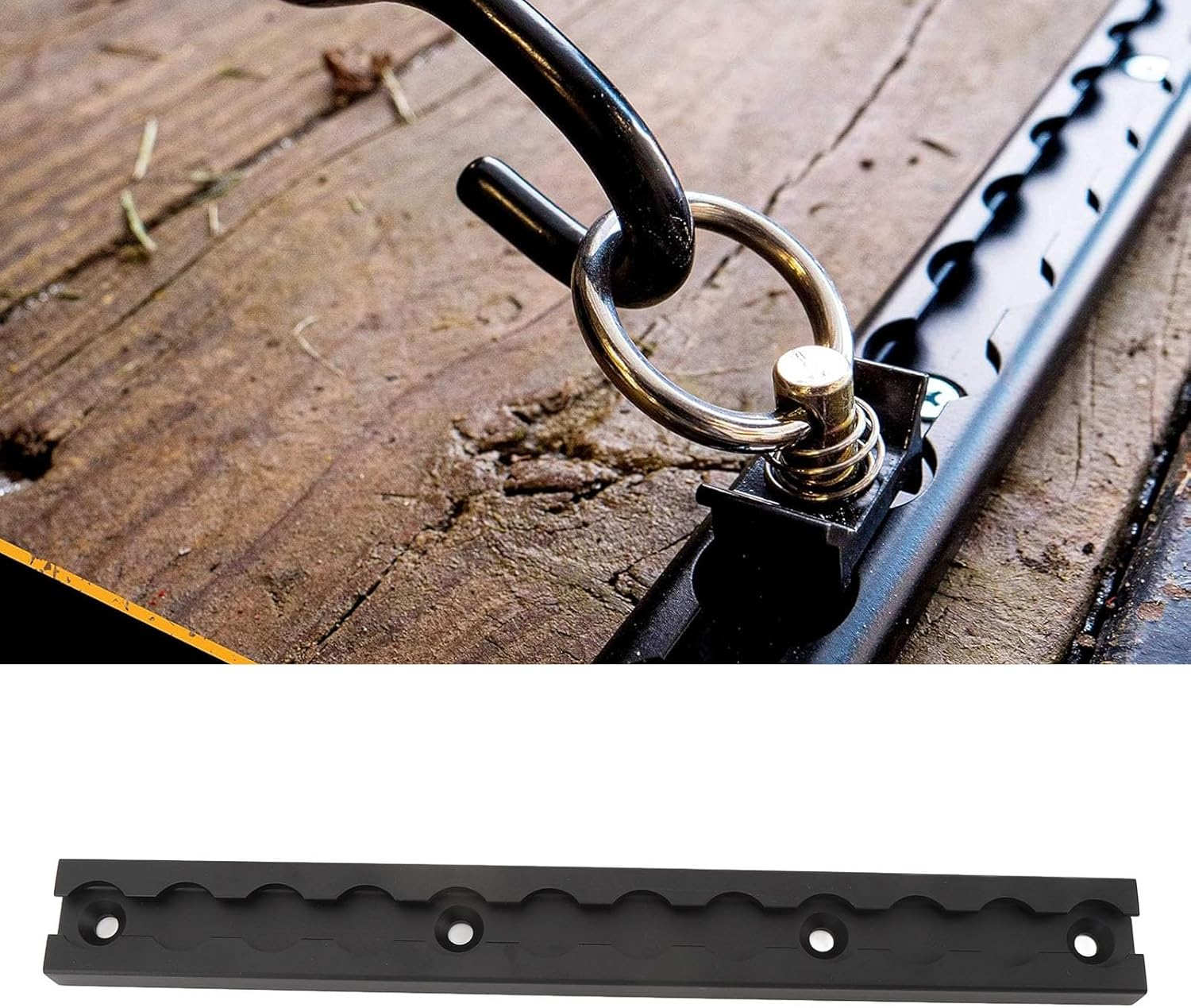 L Track Tie down Rail, Aluminum Alloy Car L Track with Drilled Holes, 305Mm Sturdy Truck Bed Rail System Cargo, Flatbed, Trailers and Truck Beds image number 3