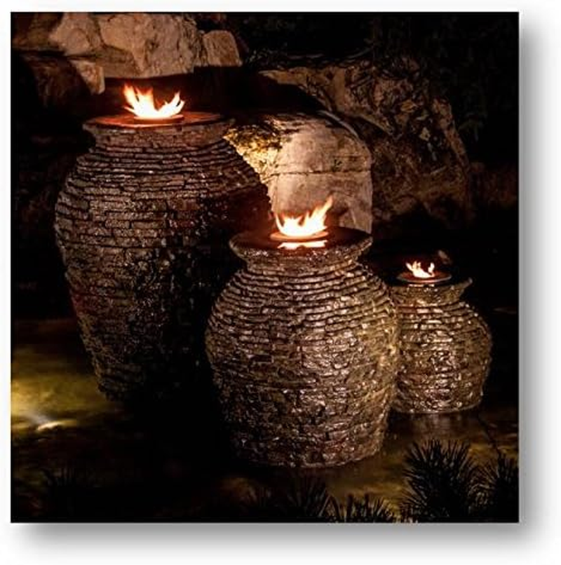 Aquascapein Fire Fountain Add -On-Kit for Stacked Slate Urns