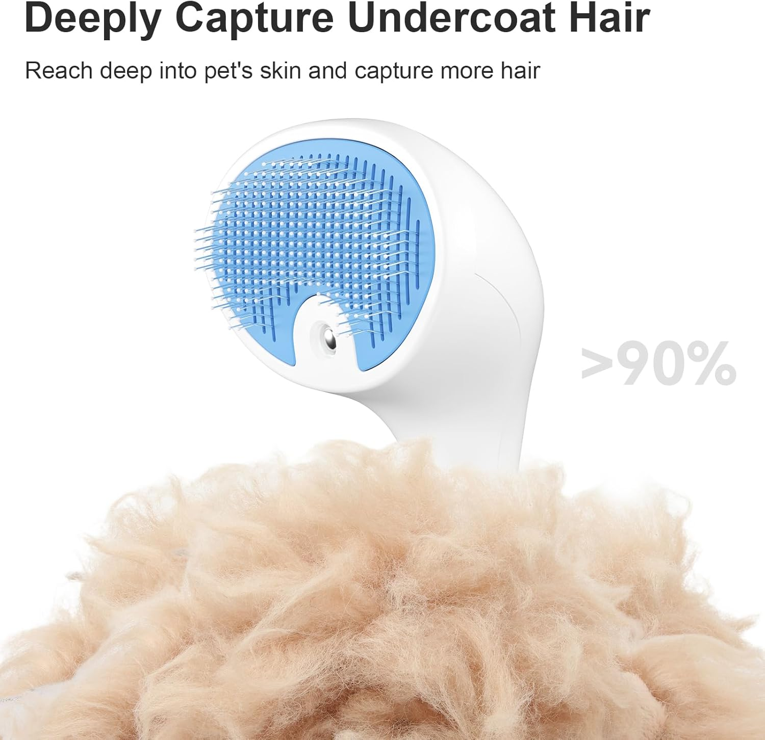 Euqvunn Cat Brush with Steam with Release Button, Ultra Quiet Design/Comfort Handle, Pet Steam Brush, Cat Steamy Brush, Dog Brush, Rechargeable Cats with Spray for Cats, Dogs, Rabbits