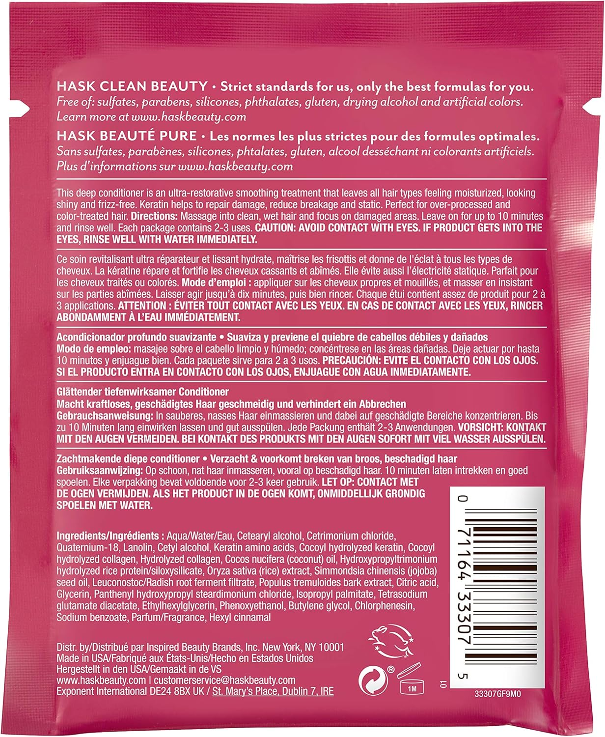 Hask Keratin Protein Deep Conditioning Hair Treatment 1.75 Oz (Pack of 6) image number 1