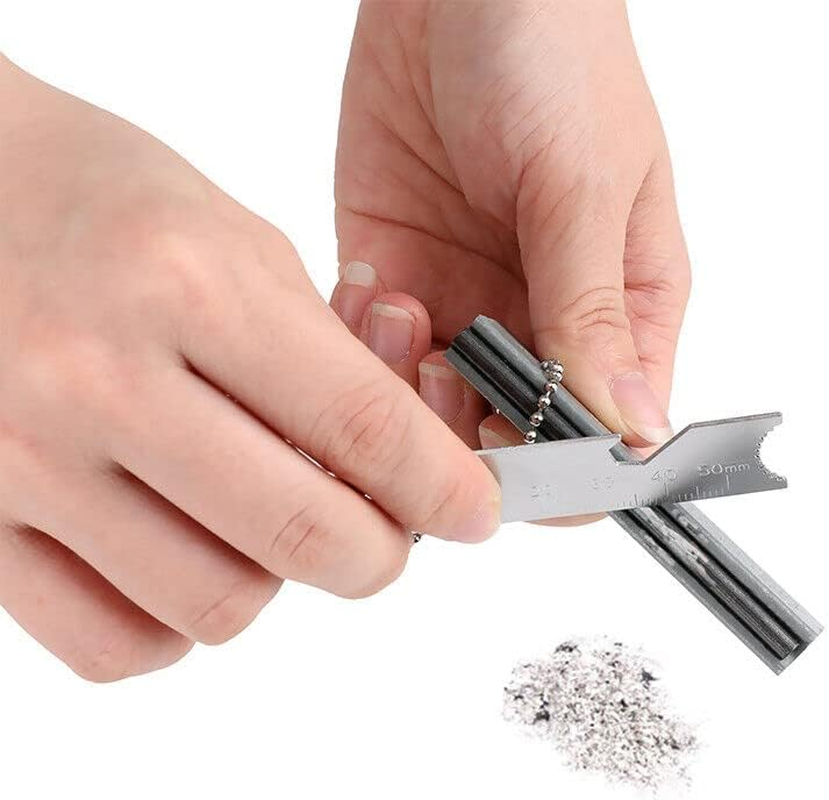 AIMALL Magnesium Block & Flint Military Fire Starter Striker Firestarter Army Survival Kit - Survival Flint and Steel Rods with Magnesium Bar image number 3