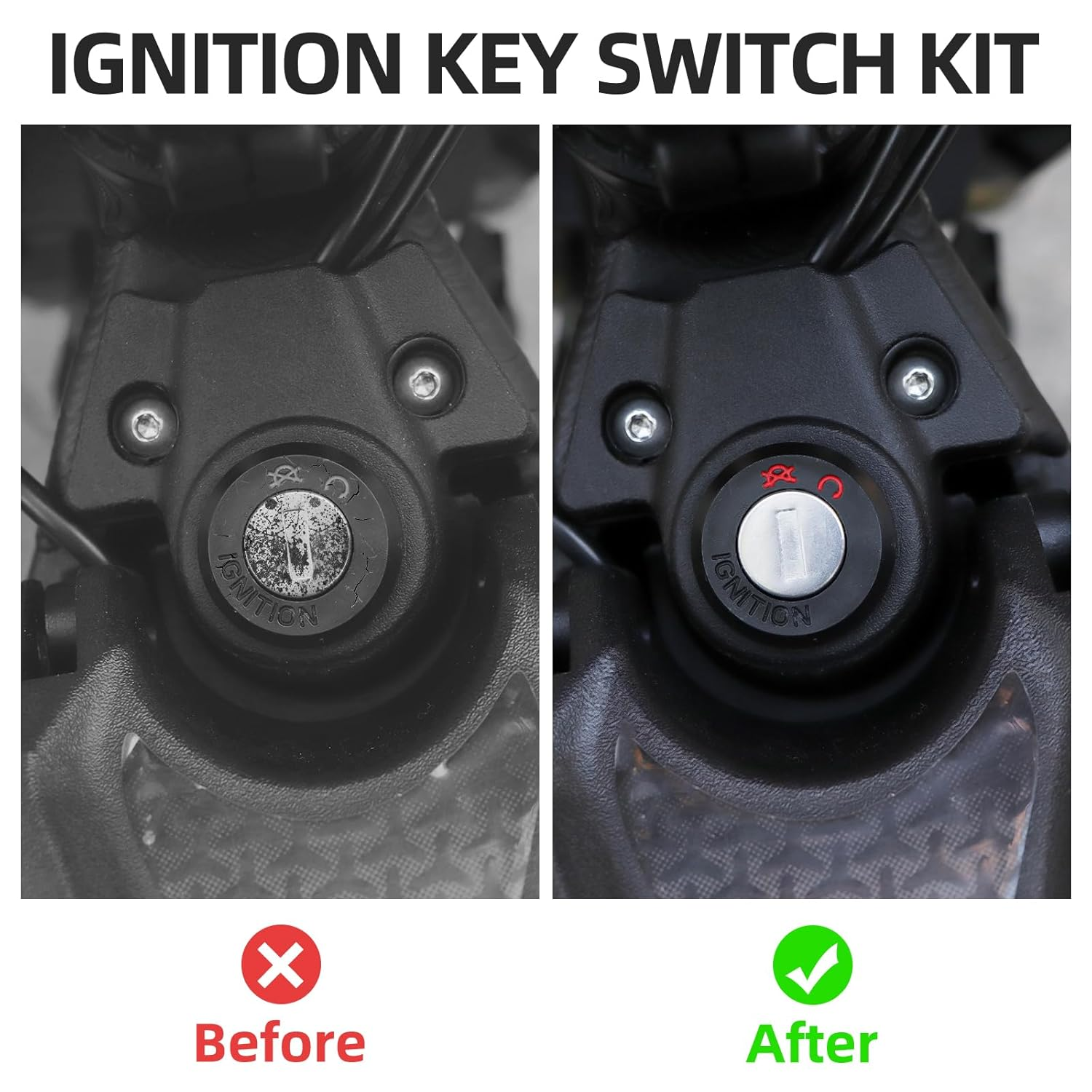 Motorcycle Ignition Key Switch Kit for All Talaria Sting, Motorcycle Ignition Lock Cylinder with 2Pcs Key Front Lock, Ignition Starter on off Switch Key Set for Taparia Sting image number 3