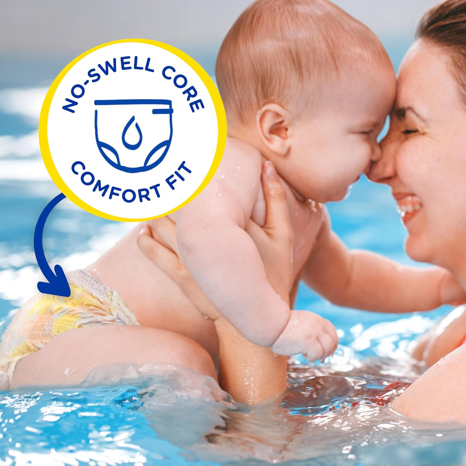 Pampers Swim Diapers Size 4 (20-33 Lb), 18 Count - Splashers Disposable Swim Pants, Medium image number 2