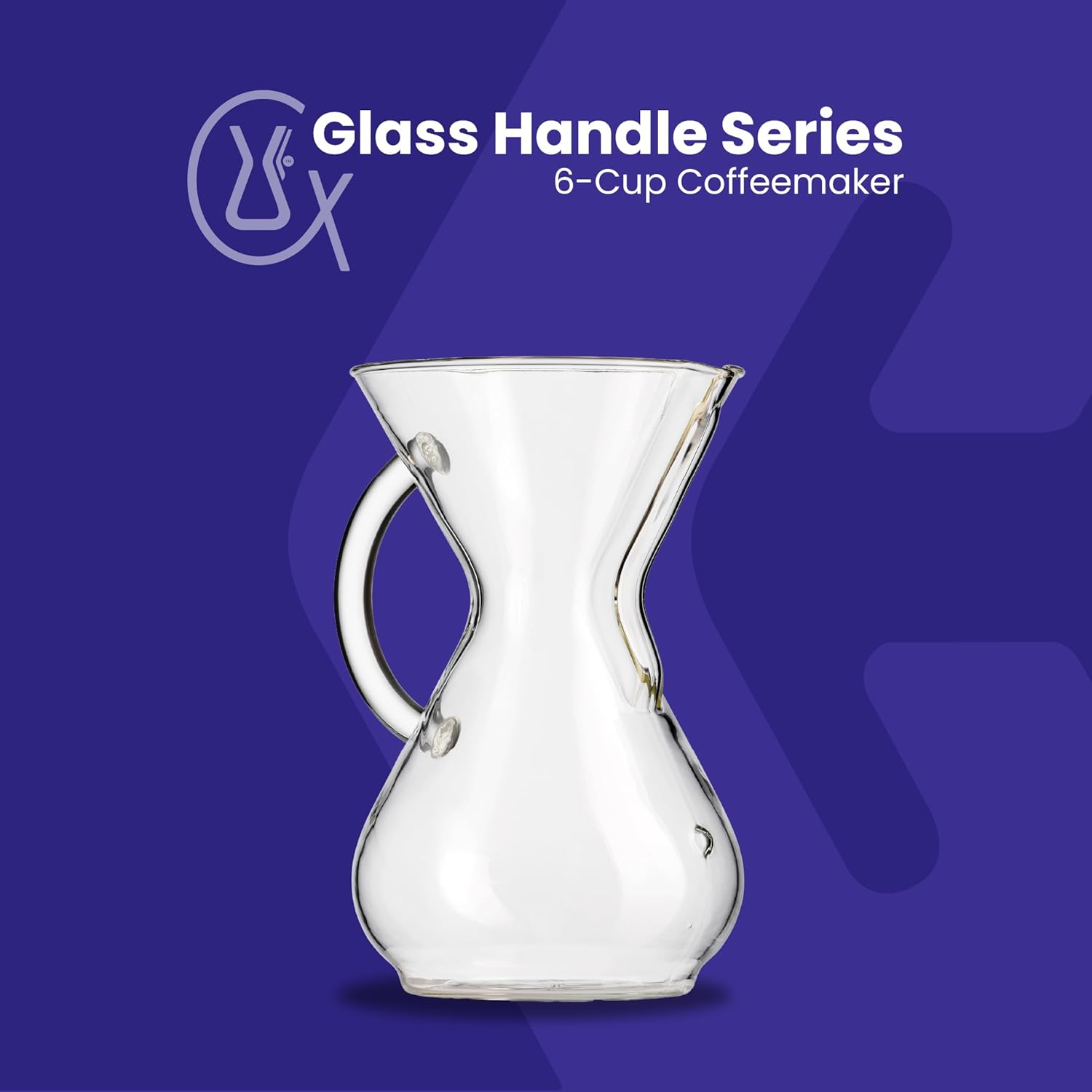 Chemex Pour-Over Glass Coffeemaker - Glass Handle Series - 6-Cup - Exclusive Packaging