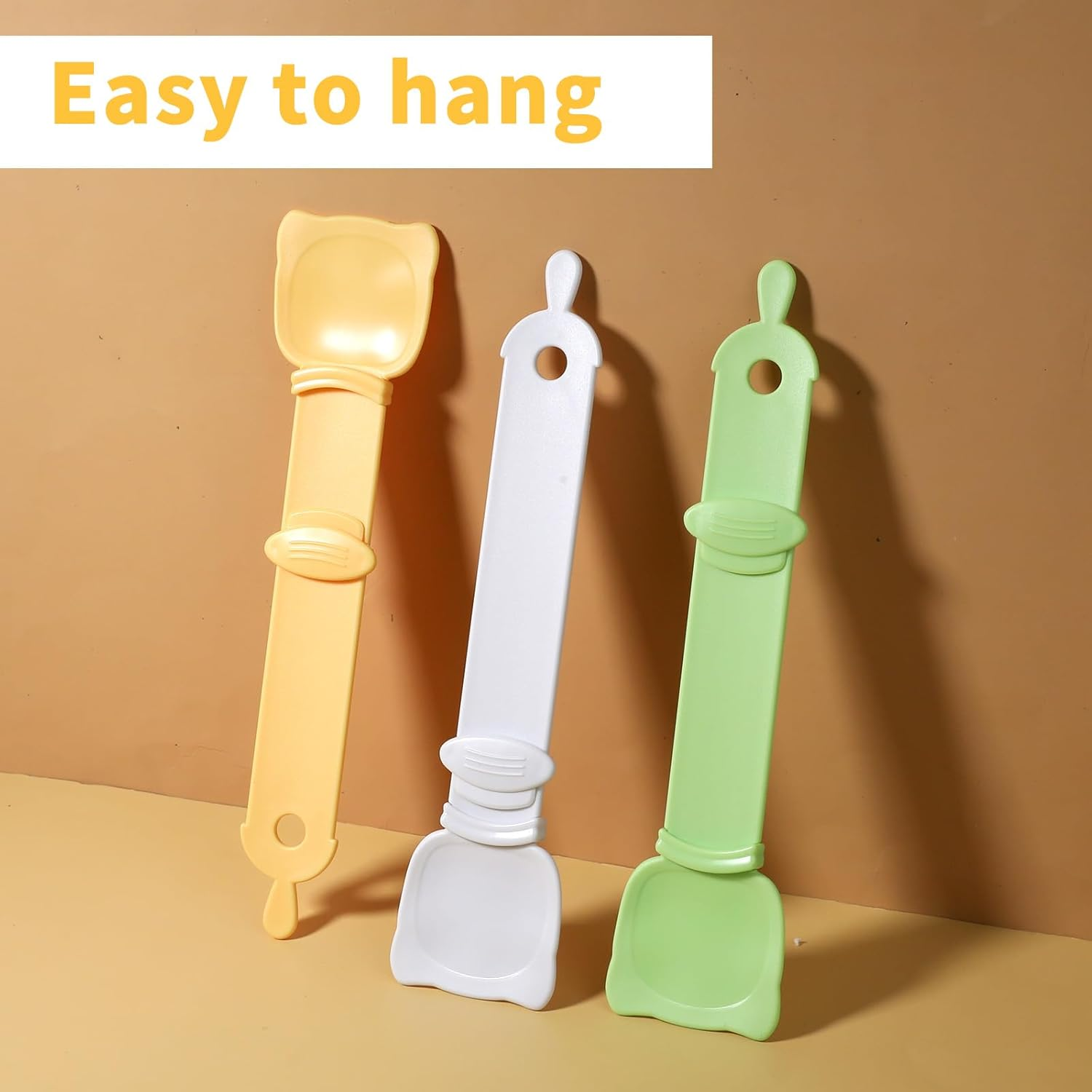 Giantree Pack of 3 Cat Treats Spoon, Cat Strips, Squeeze Spoon, Cat Food Spoon, Happy Spoon, Pet Feeder for Pets, Squeezing Purees and Snacks (Style 1) image number 1