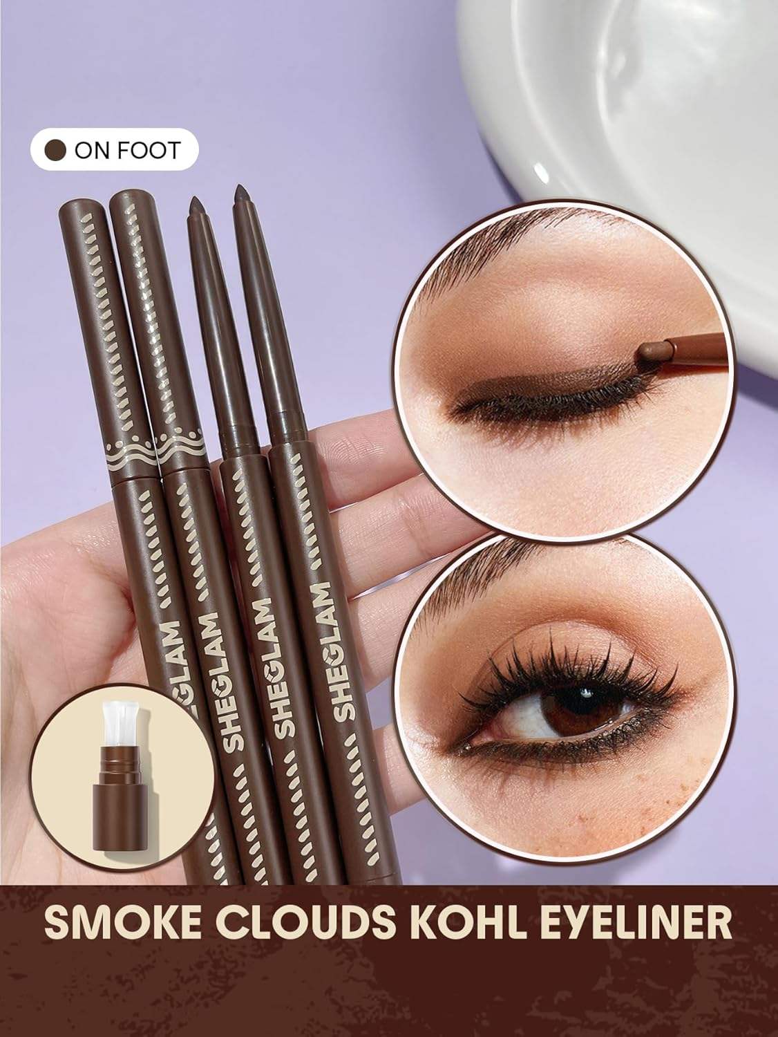 SHEGLAM Smoke Clouds Eyeliner Creamy Matte Finish Versatility - on Foot