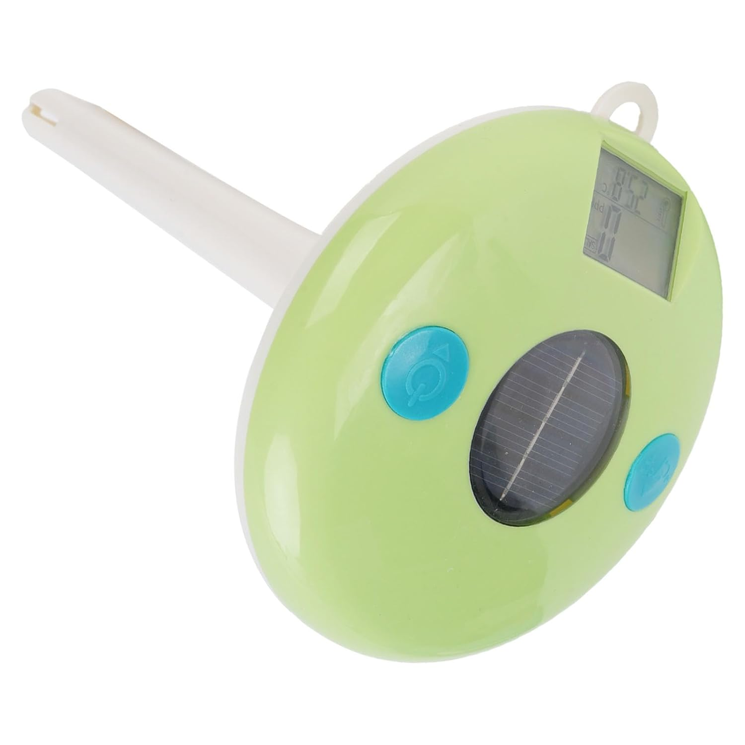 Jiawu 2 in 1 Solar Pool -Thermometer Floating Digital Water Quality Tester with a Simple Reading Display for Spa Whirlpools, ABS Material Pool Temperature Meter for Swimming image number 3