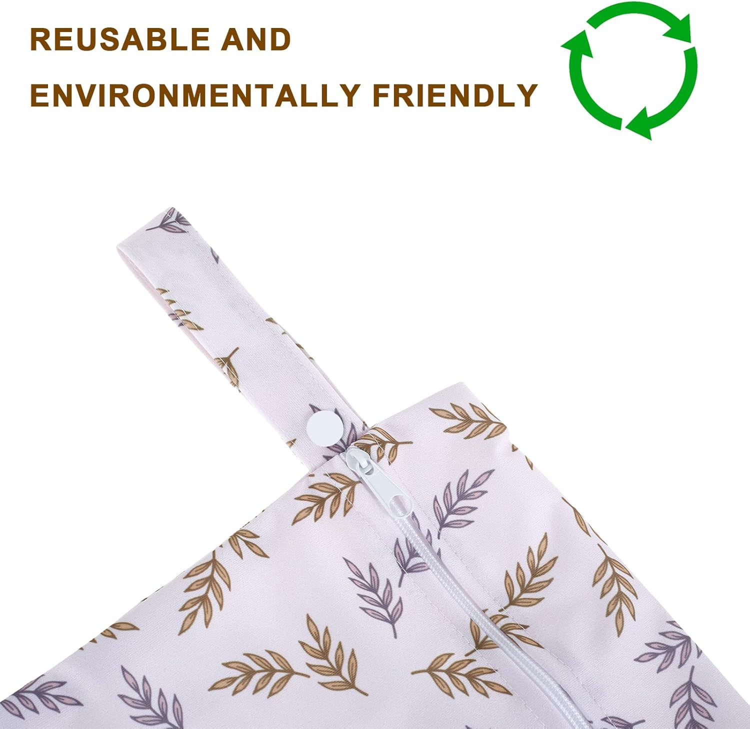 3Pcs Waterproof Wet Bag, Wet Bag Storage Bag Washable Travel Bags with Zipper Closure, Reusable Baby Diaper Bag Organizing Pouches Wet Bag for Swimsuit, Towels, Wet Clothes, Beach, 14" X 11", Style 1, image number 1