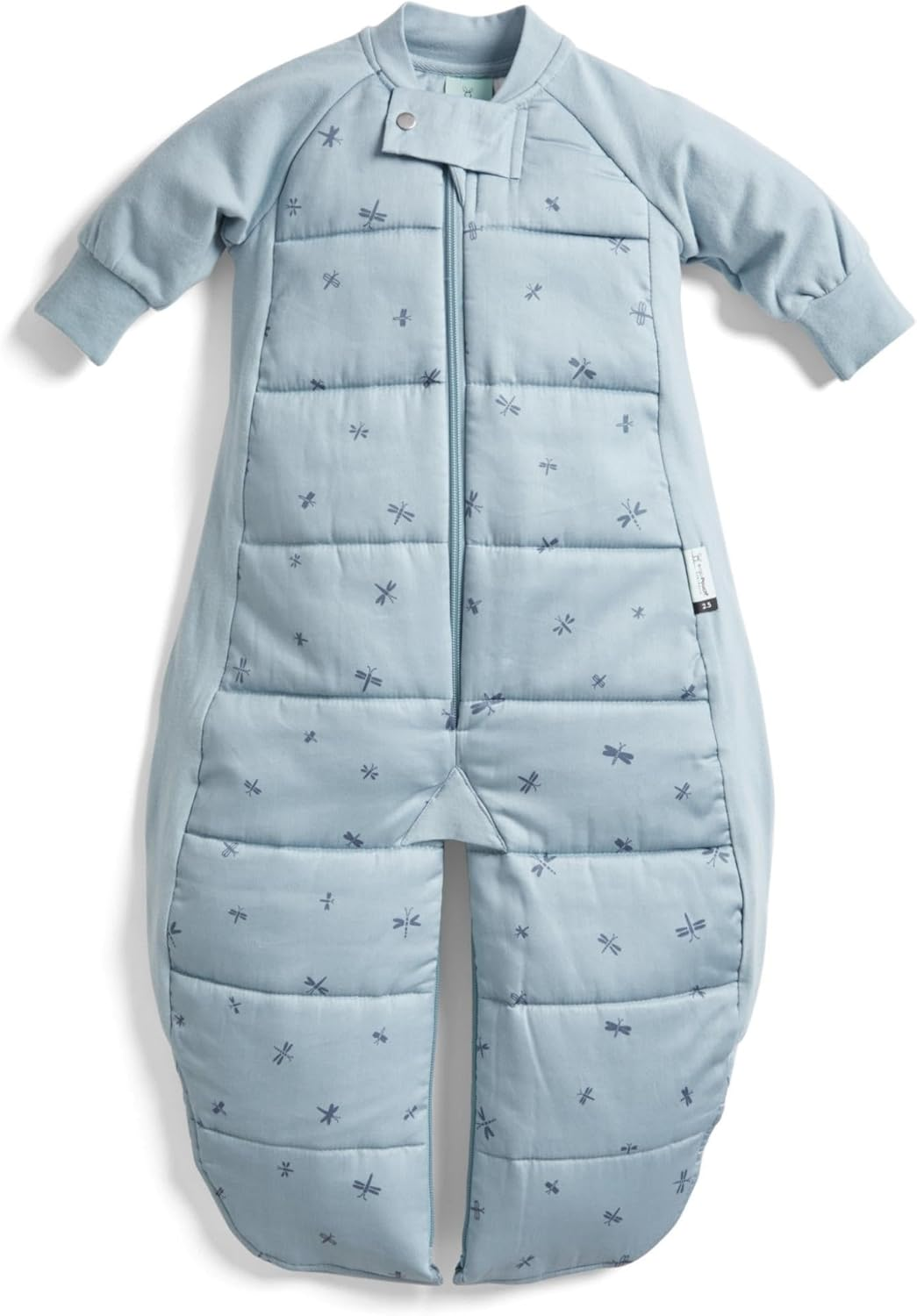 Ergopouch Sleep Suit Bag 3.5 TOG &ndash; 8&ndash;24 Months &ndash; Dragonflies Print &ndash; 400 Thread Count Organic Cotton &ndash; Converts to Sleep Suit with Legs &ndash; Sleeping Bag & Suit in One &ndash; for Infants, Toddlers & Kids image number 3
