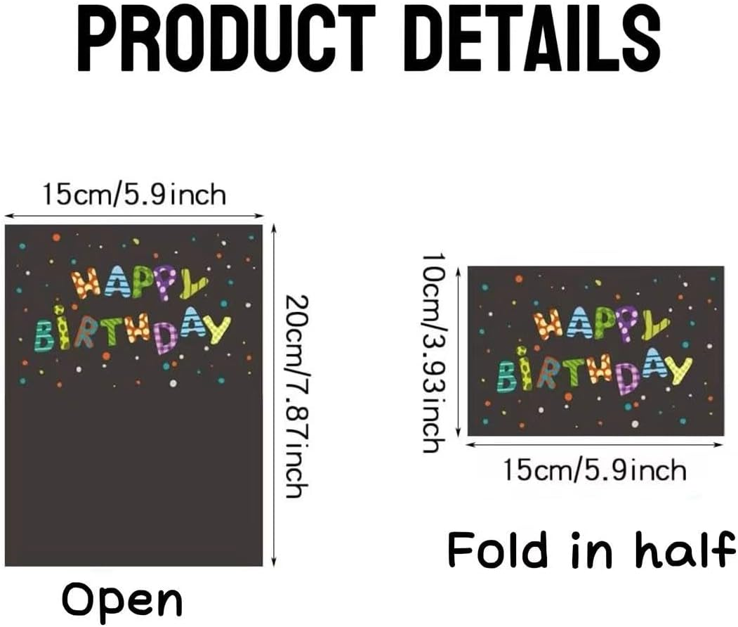 24 PCS Birthday Card, Birthday Card Pack, Birthday Cards Bulk, Funny Birthday Card, with Envelopes and Matching Sealing Stickers,For Family, Kids, Friends, Work & Office Celebrations image number 5