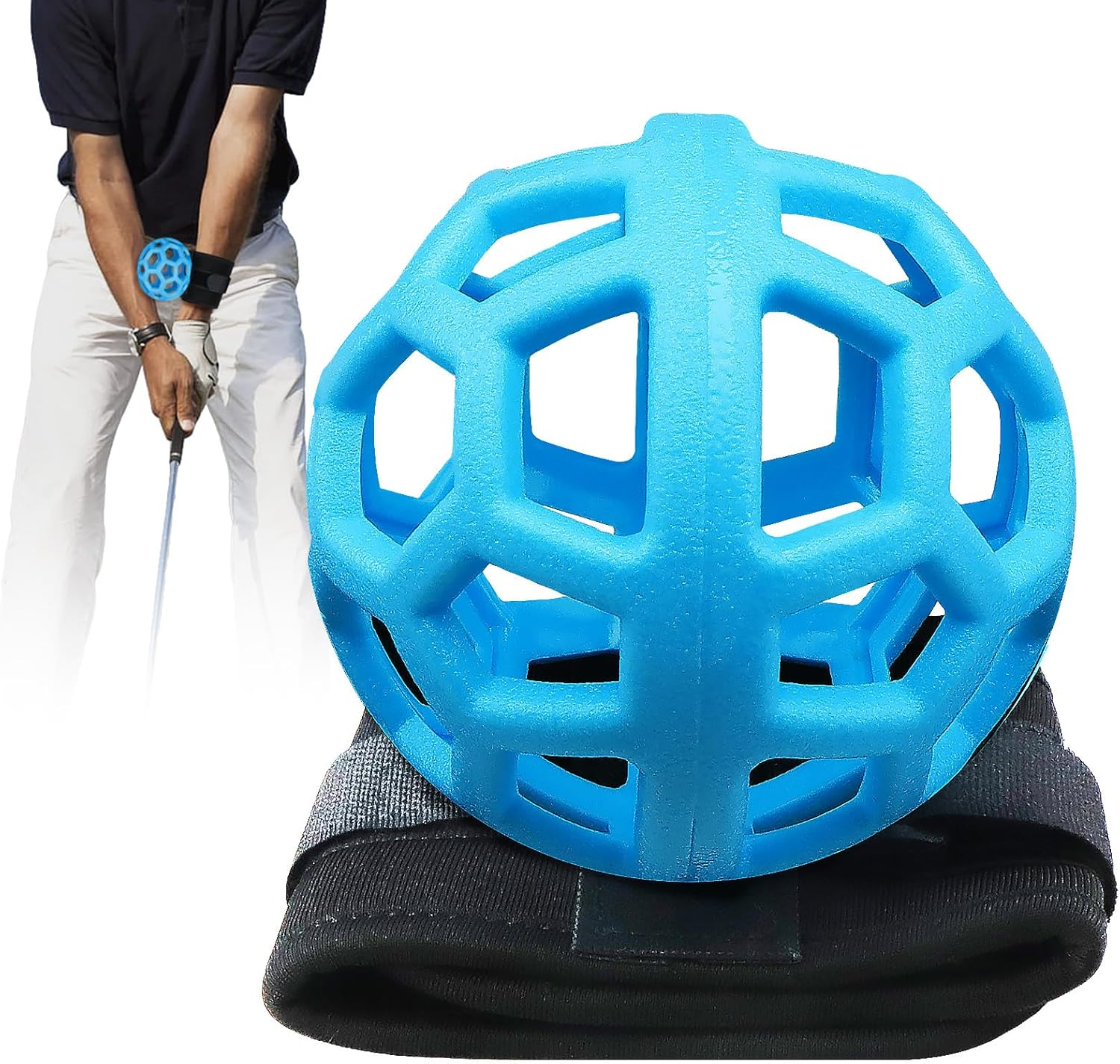 THE GOLFER STORE Smart Ball Golf Training Aid Golf Swing Trainer Ball, Practical Training Aid for Golf, Intelligent Ball for Beginner Posture Training, Golf Wrist Strap Training Ball