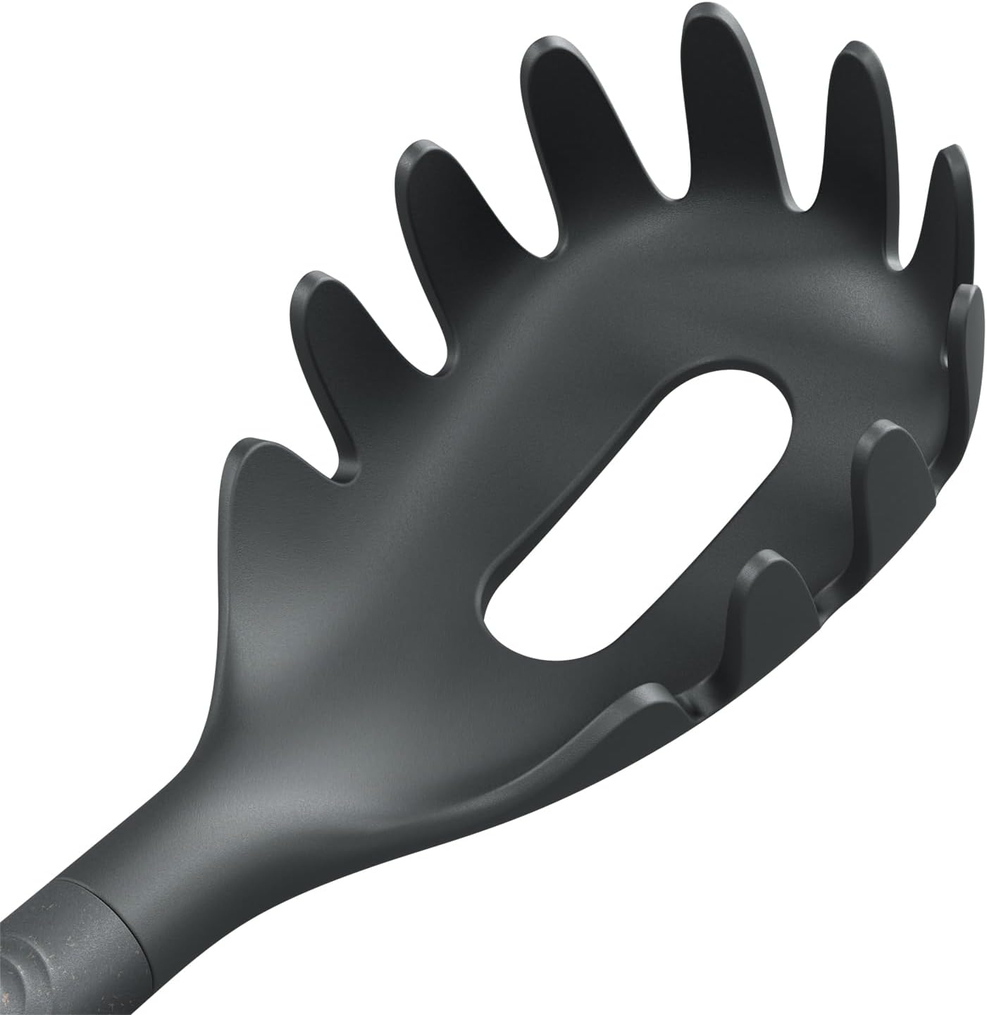 Zyliss Spaghetti Spoon - Wheat Straw Handle with Heat Resistant Nylon Head | Pasta Draining | Non-Stick | Kitchen Utensil for Effortless Pasta Preparation | 12.2 Inches X 2.5 Inches | Beluga Grey