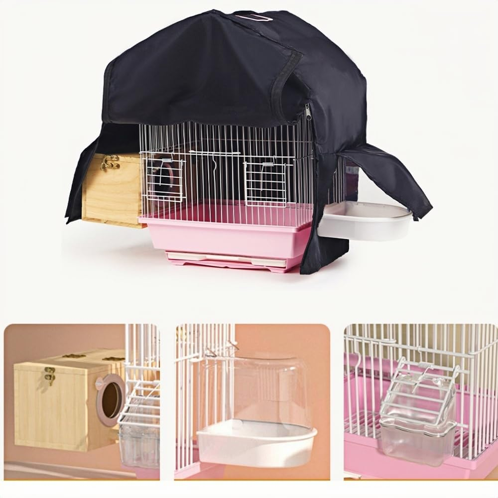 Aknebriax Bird Cage Cover Night Blackout Windproof Shading Cloth,Animal Privacy Birdcage Cover. for Parrot Conures Macaws Cage. image number 1