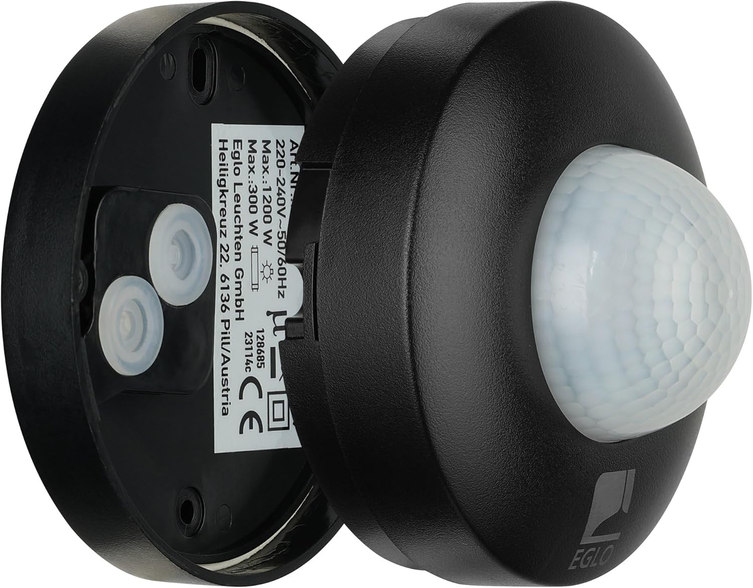 EGLO 97422 DETECT ME 6 Motion Sensor, Black, &Oslash; 90 Mm image number 1