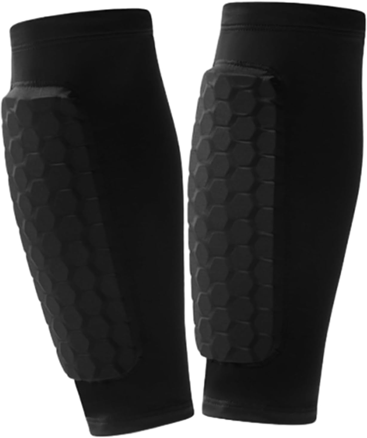 Protective Sleeve 1 Pair Football Shin Pads, Soccer Shin Guards Sleeves Soccer Shin Guards Shin Pads for Adult Calf Compression Sleeve with Honeycomb Pads image number 6