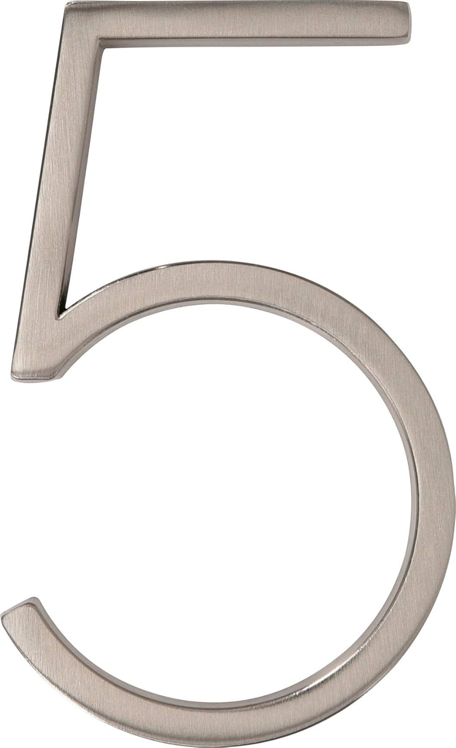 Distinctions 844705 Upgraded 5" Brushed Nickel Floating House Number 5 image number 5