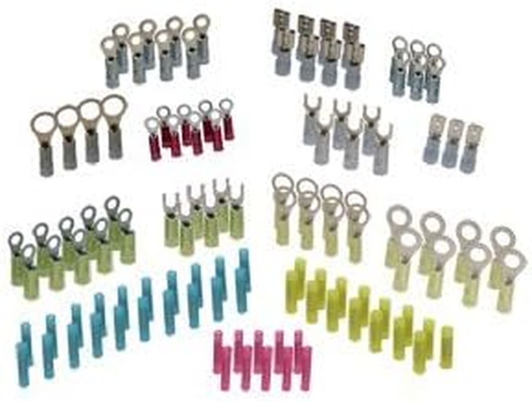 Ancor 220003 Marine Grade Electrical Premium Nylon Insulated Double Crimp Funnel Entry Connector Kit (18 to 10-Gauge, 120-Pack)