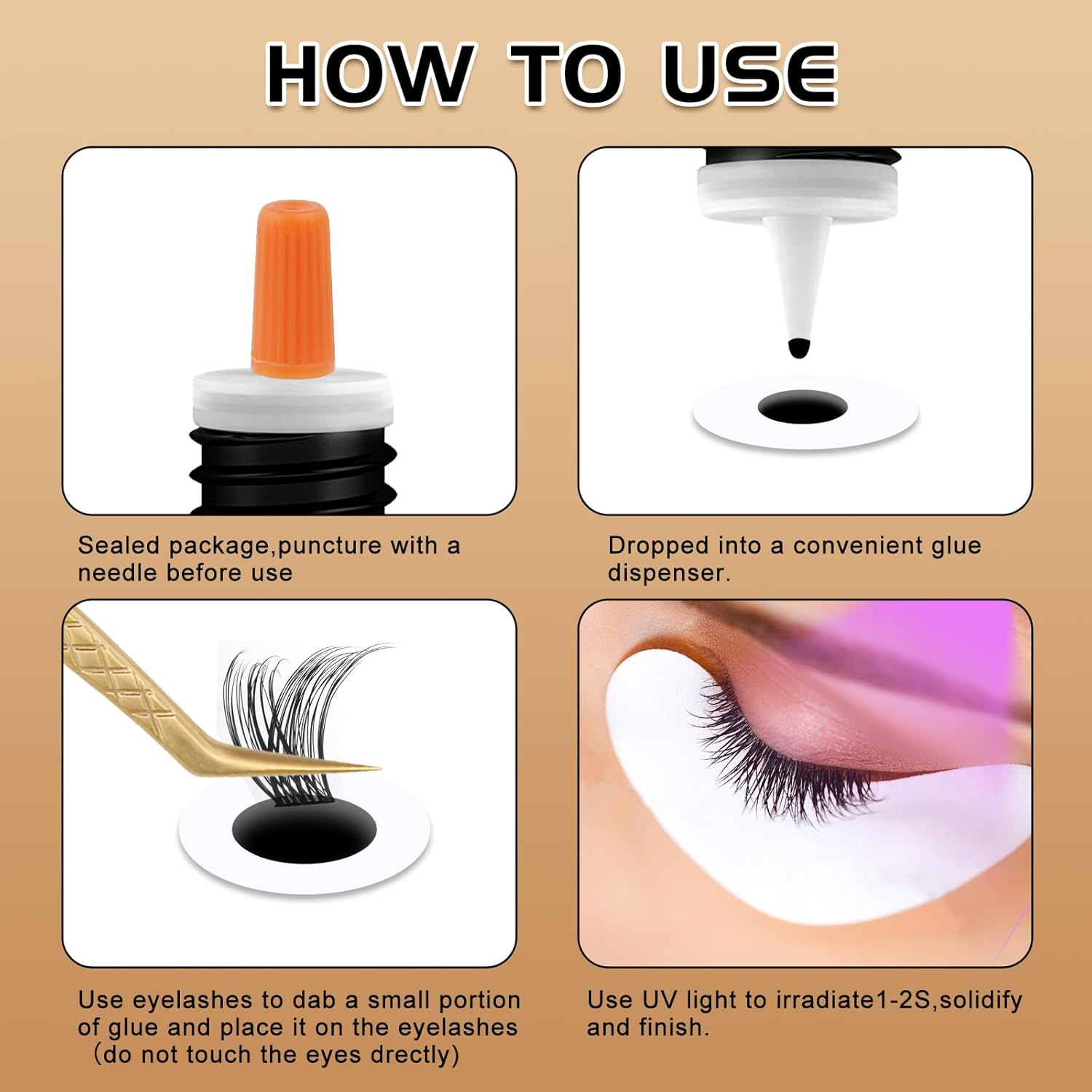 FADVAN Professional-Grade Eyelash Extension Glue - Black Adhesive, 5ML - Bondseal-10Ml image number 2