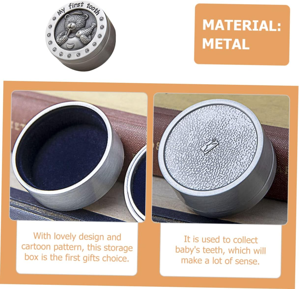 Deciduous Tooth Storage Box First Tooth Keepsake Case and Girls for Boys and Girls