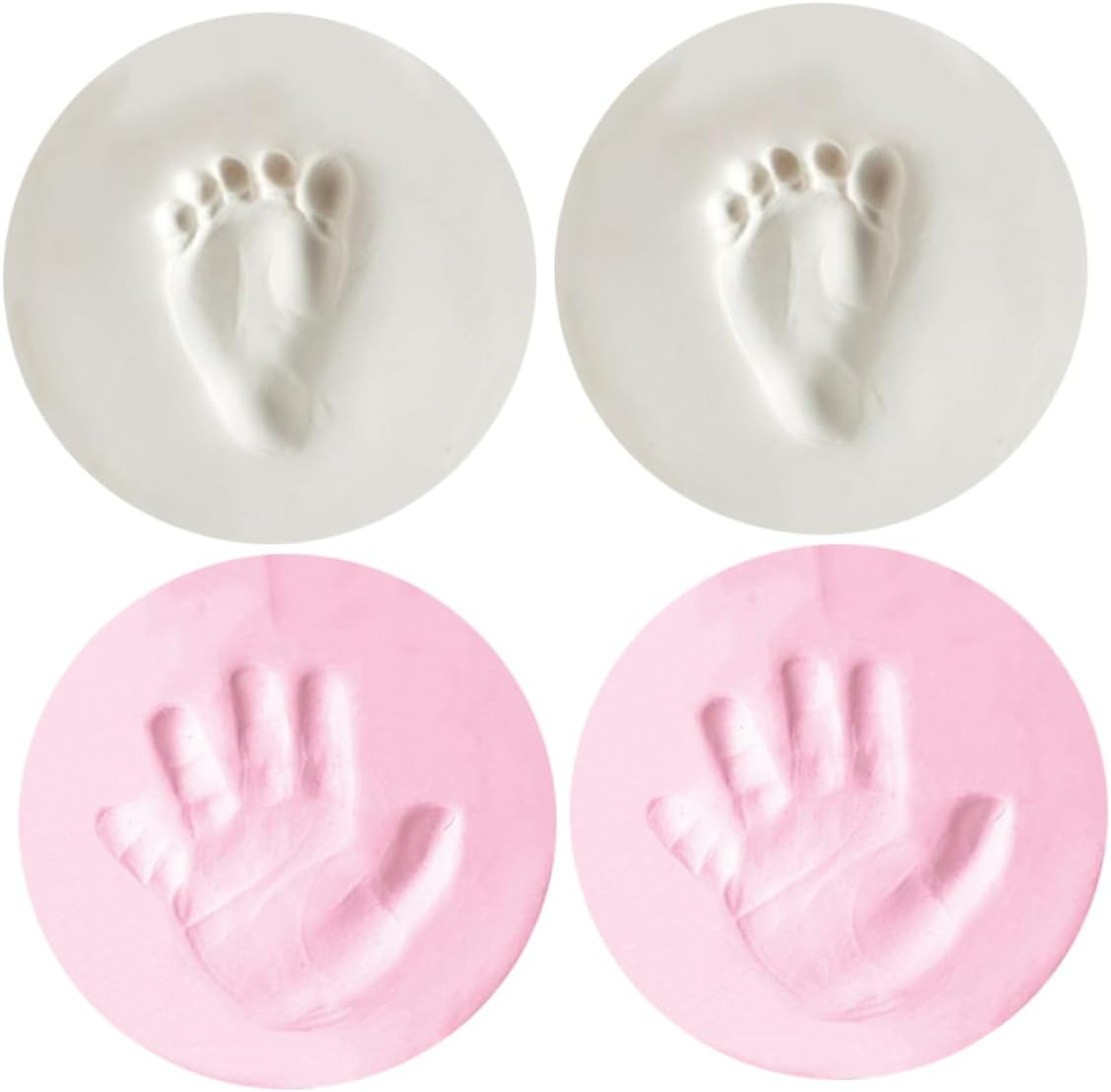 UPKOCH 4Pcs Dymadon Handprint Footprint Kit Newborn Handprint Holder Boy Girl Footprint Keepsake Birthday Shower Sturdy Safe Material image number 1