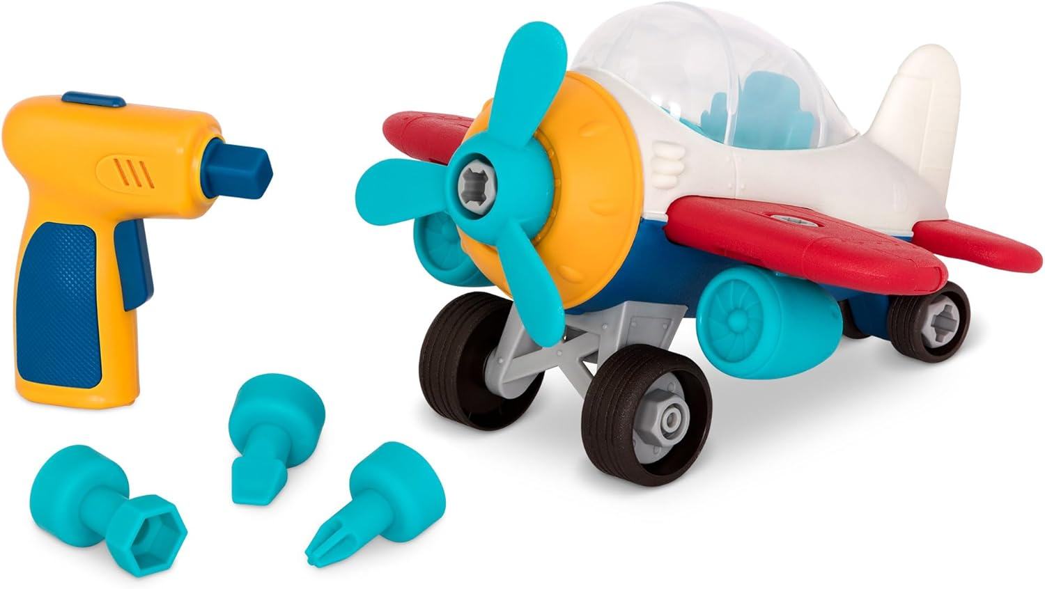 Battat Wonder Wheels by &ndash; Take-Apart Airplane &ndash; Toy Plane with Drill for Kids &ndash; STEM Toy &ndash; Developmental Benefits &ndash; 3 Years + &ndash; Take-Apart Airplane image number 4