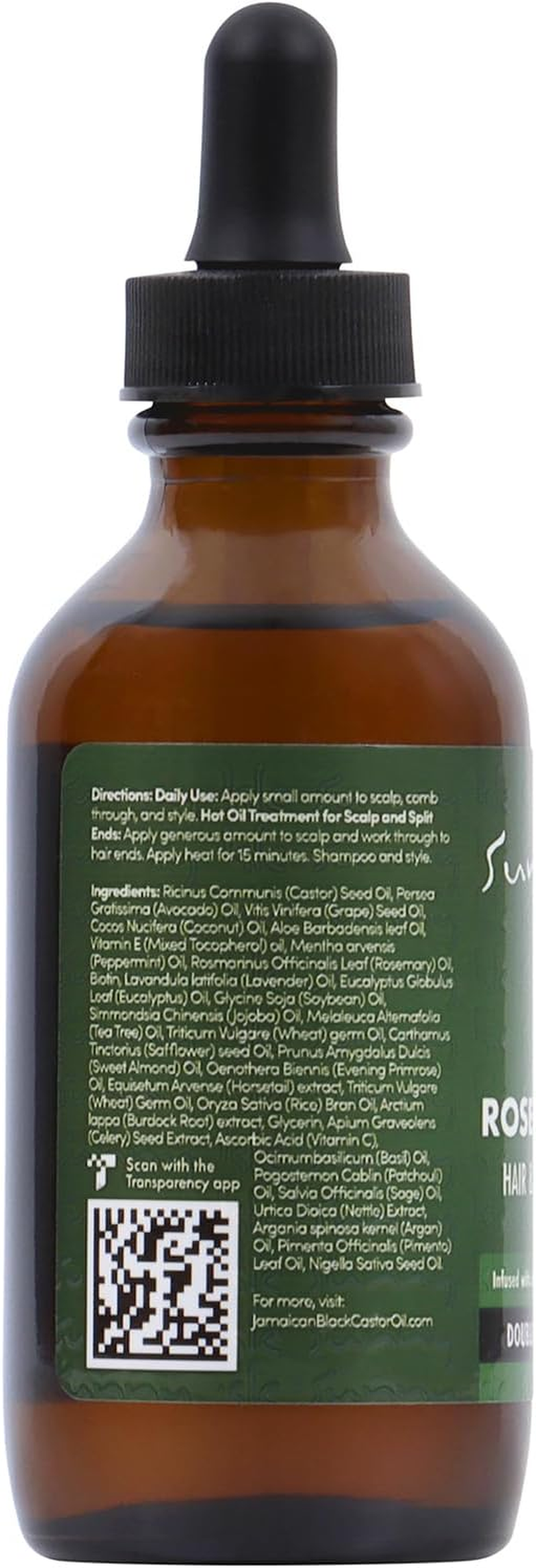 Sunny Isle Rosemary Mint Hair and Strong Roots Oil 3Oz, Infused with Biotin & Jamaican Black Castor Oil to Strengthen Hair, Dry Scalp, Split Ends image number 2