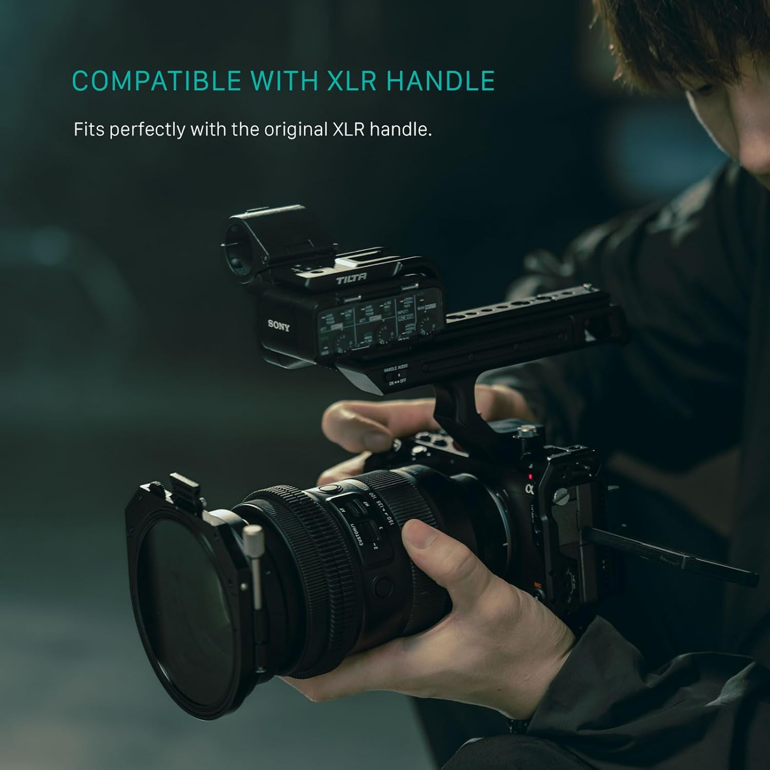 Tilta Full Camera Cage for FX3/FX30 V2 | Top Plate NATO Rail, Cold Shoe, 1/4""-20 and 3/8""-16 | Thumb Screw Design | Black