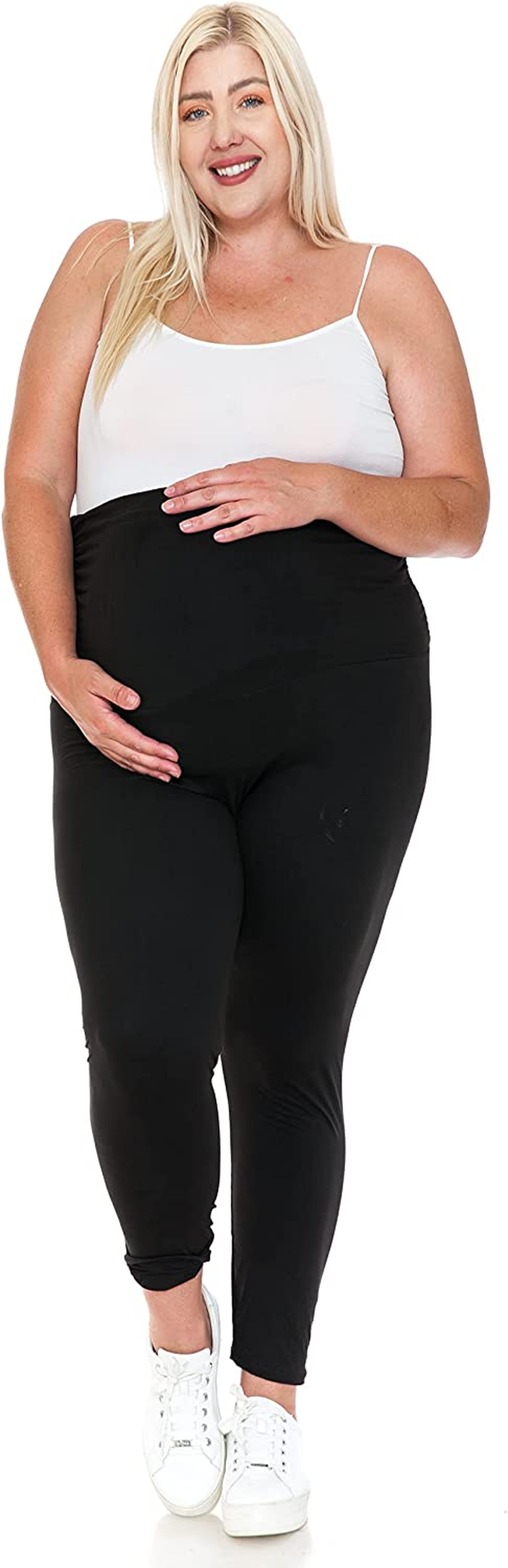 Leggings Depot Women'S Maternity Leggings over the Belly Pregnancy Casual Yoga Tights image number 6