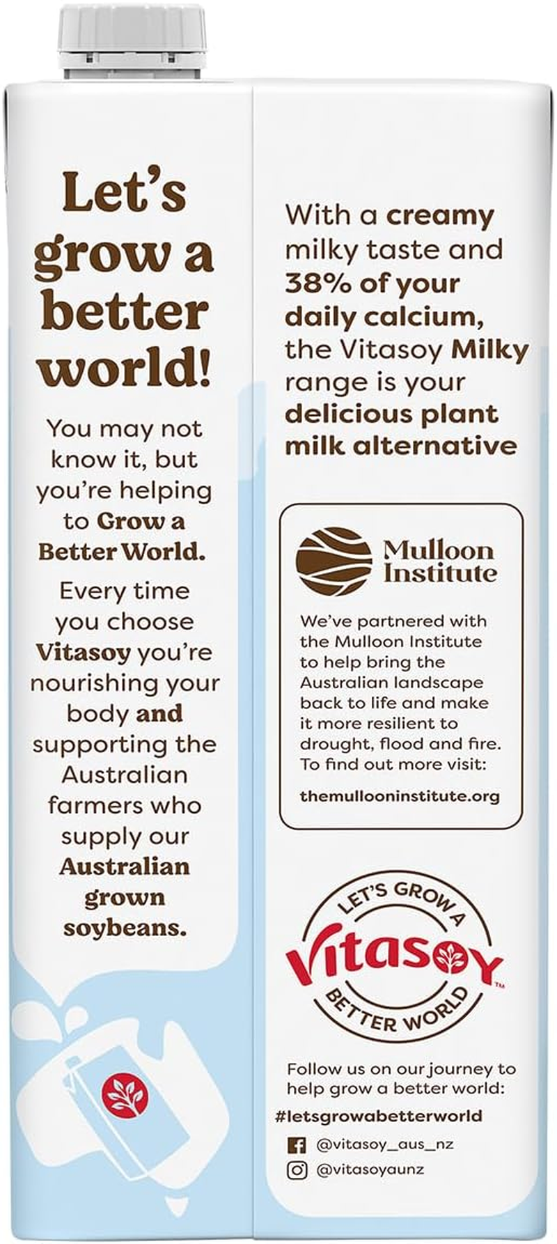 Vitasoy Milky Regular Long Life Soy Milk, 1 Litre (Pack of 12) image number 4