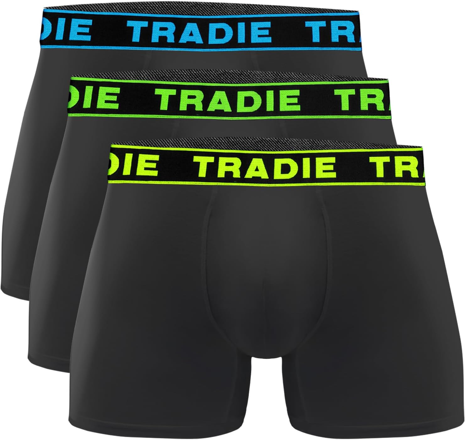TRADIE Men'S Bamboo Fitted Trunk 3-Pack Mens Underwear, Soft, Comfortable, Breathable Mens Underwear, Boxer-Brief