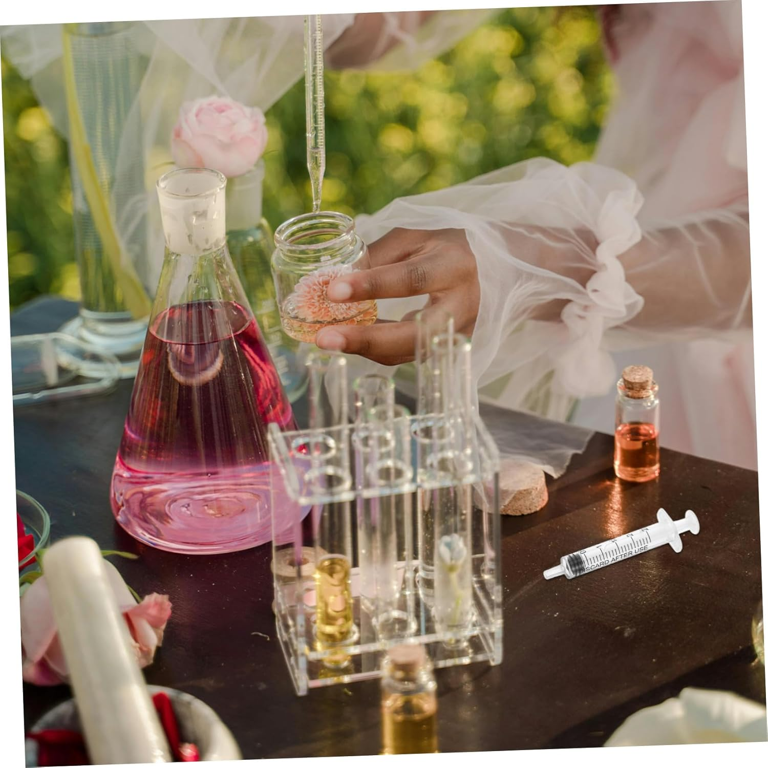 HOOTNEE 12Pcs Perfume Transfer Dispenser Kit Plastic Extractor Tools for Travel and DIY Perfume Making Fit for Various Bottle Precise Liquid Control Compact Portable Design image number 6