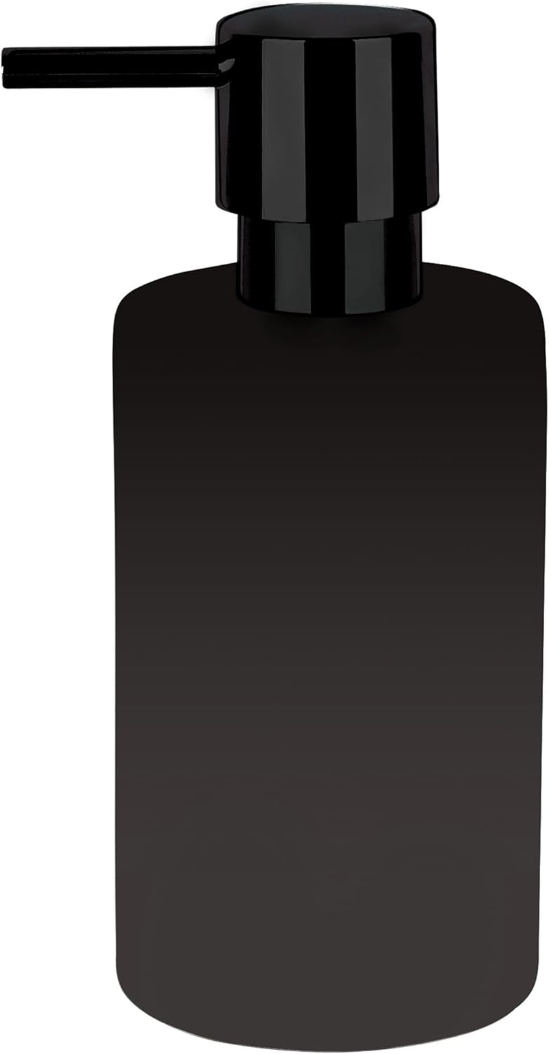 Spirella Soap Dispenser Tube, with Stainless Steel Pump, Liquid Soap Dispenser, Porcelain, 300 Ml, Long-Lasting and Robust, Matt White, White