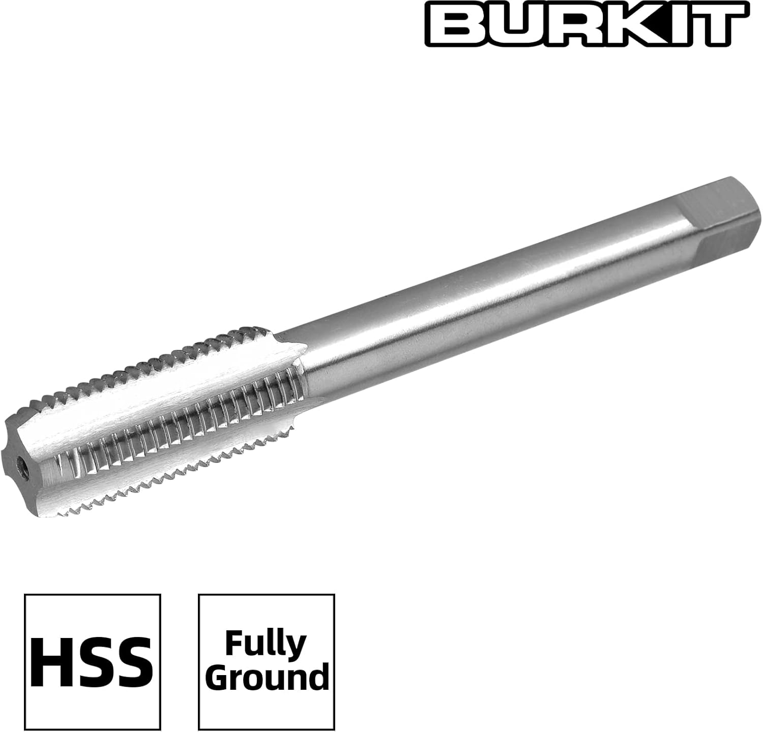 Burkit 5/8"-18 UNF Thread Tap Right Hand, HSS 5/8 X 18 UNF Straight Fluted Machine Tap image number 3