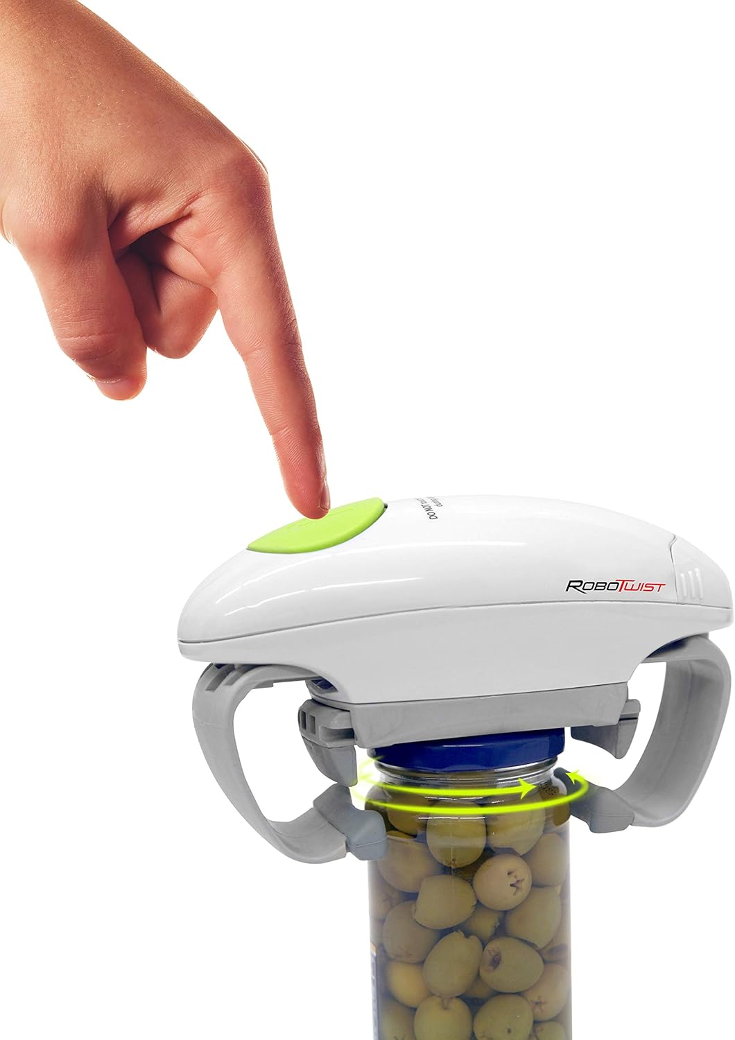 Robo Twist Electric Jar Opener&ndash; the Original Robotwist One Touch Electric Handsfree Easy Jar Opener, Works for Jars - as Seen on TV image number 5