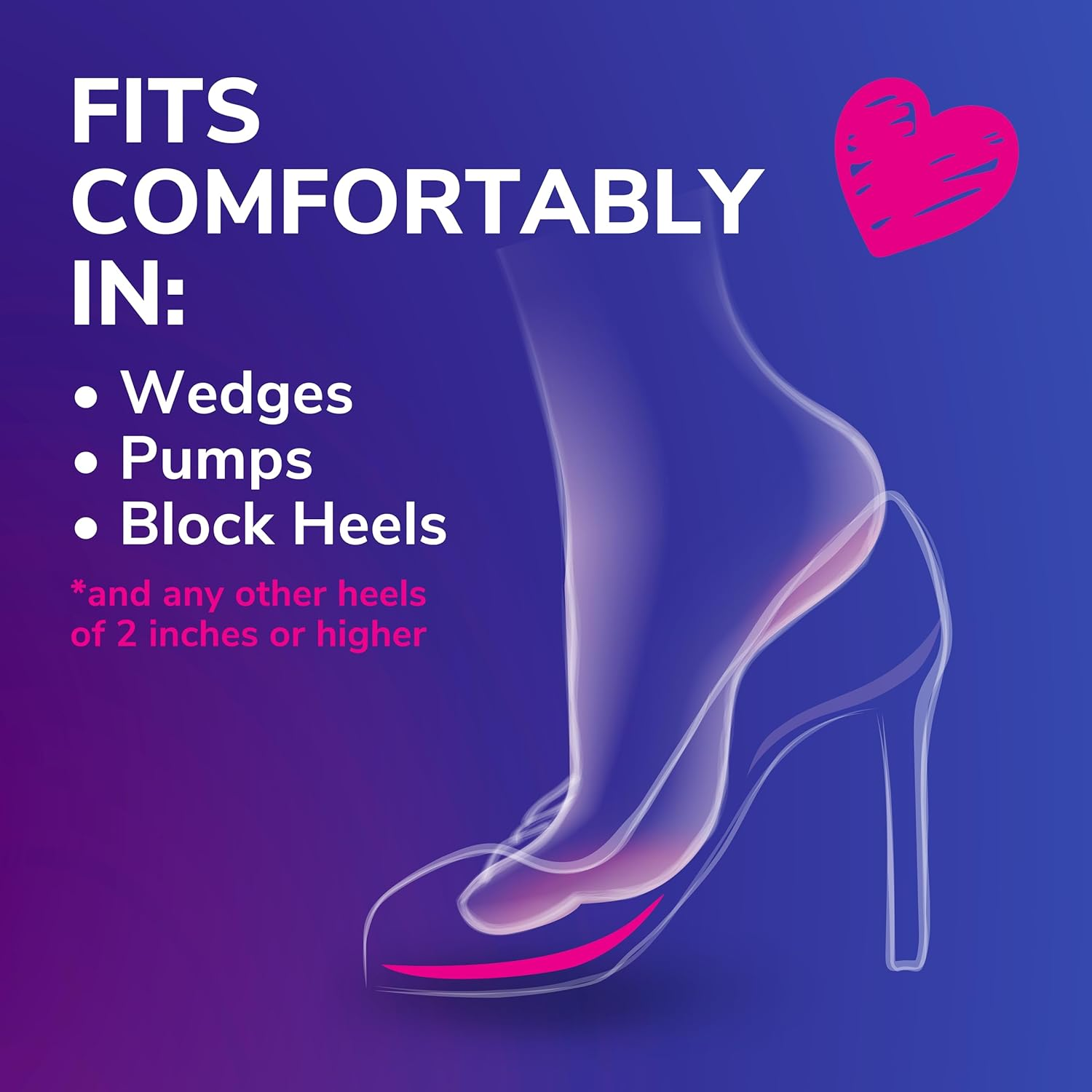 Dr. Scholl'S BALL of FOOT Cushions for High Heels (One Size) // Relieve and Prevent Ball of Foot Pain with Discreet Cushions That Absorb Shock and Make High Heels More Comfortable image number 2