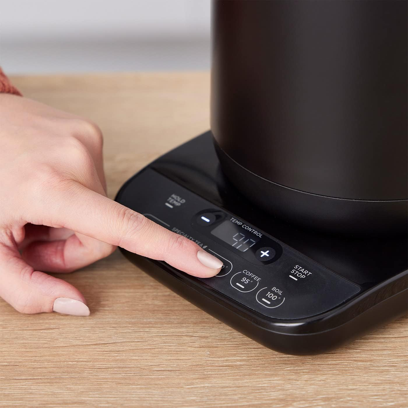 Ninja Perfect Temperature Kettle, 1.7 L, LED Display, Kettle with Pressure Boil Function and Various Temperature Settings, Matte Black KT200EU image number 1