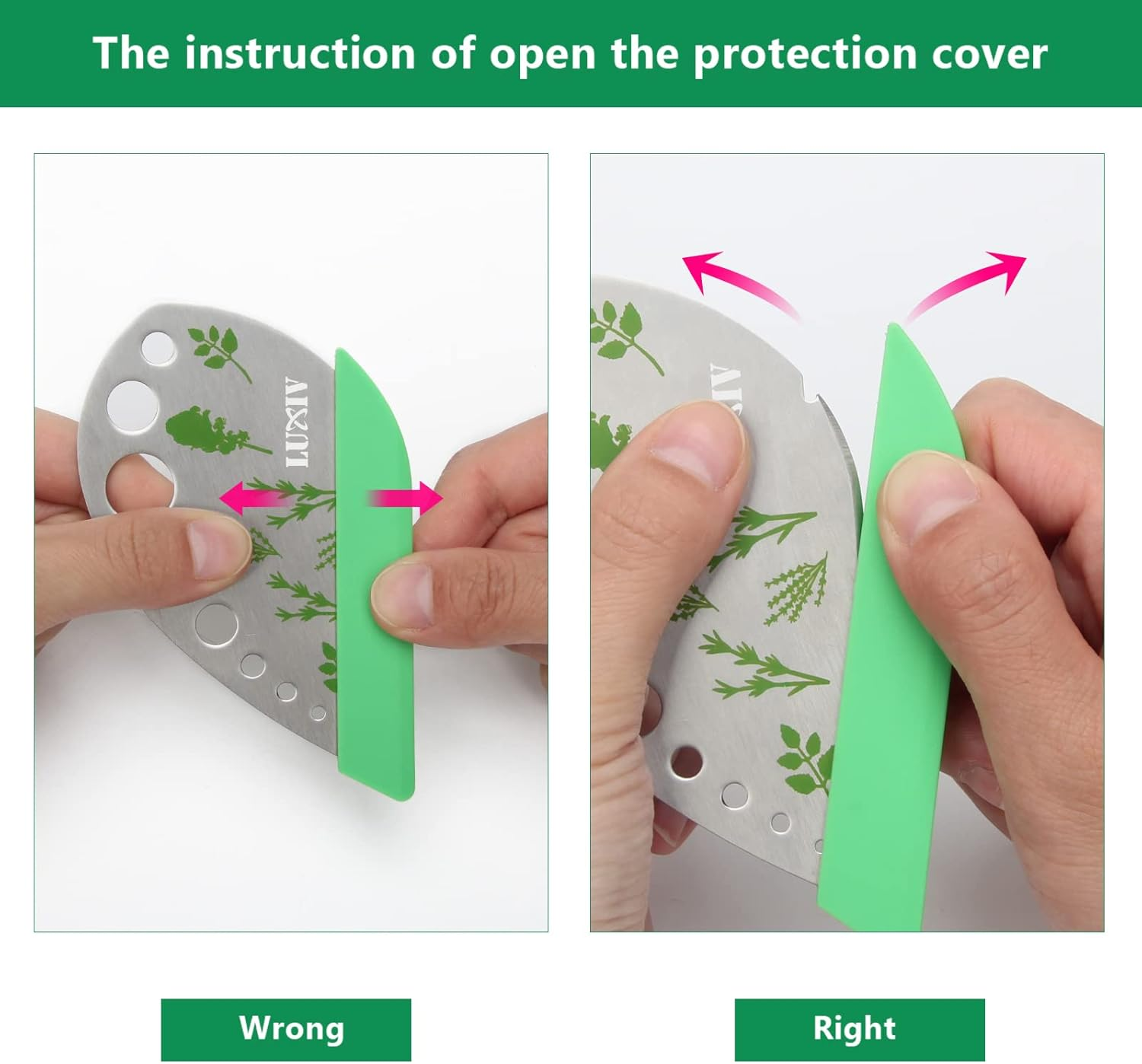 Herb Stripper 9 Holes, Luxiv Stainless Steel Kitchen Herb Leaf Stripping Tool Looseleaf Kale Razor Metal Herb Pealer for Kale, Chard, Collard Greens, Thyme, Basil, Rosemary (1 Pack) image number 5