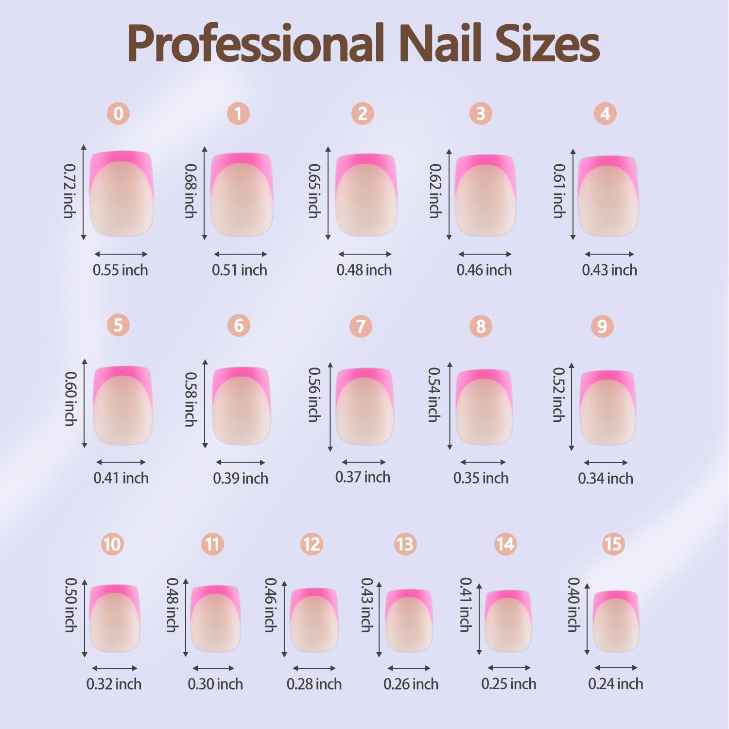 Misssix French Gel Nail Tips, 160Pcs French Tip Press on Nails Short Square, No Need to File Tips Pre-Lasting, Fake Nails for Nail Art DIY 16 Sizes